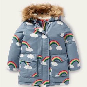 Waterproof Insulated Boden Rainbow Coat. Size 7-8. Like New.